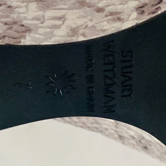 Stuart Weitzman Jean Python Snakeskin Wedge Sandals, Size 7 BNIB - Picture 6 of 9